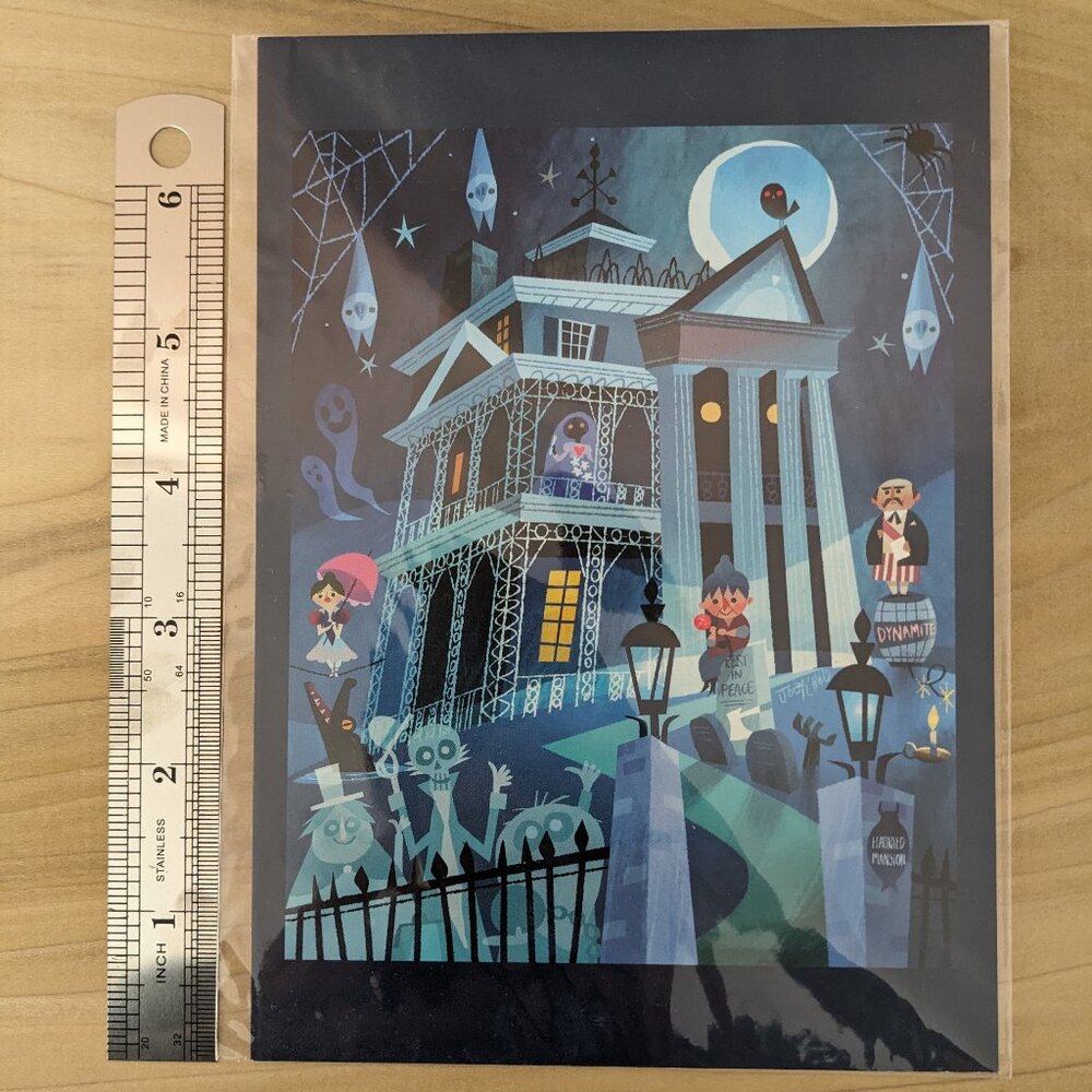 Disney | WonderGround Gallery - "Haunted Mansion" 5x7 Postcard By Joey Chou